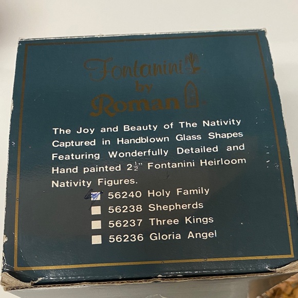 Fontanini by Roman #56240 Holy Family Nativity Scene Handblown Glass Ornament - Picture 7 of 8
